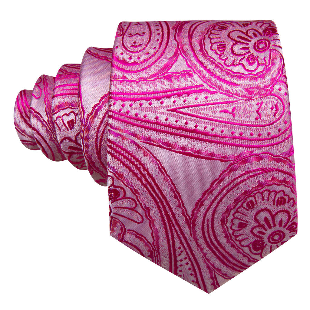 Orchid Pink Floral Silk Tie Set - GentCrest - View 5
