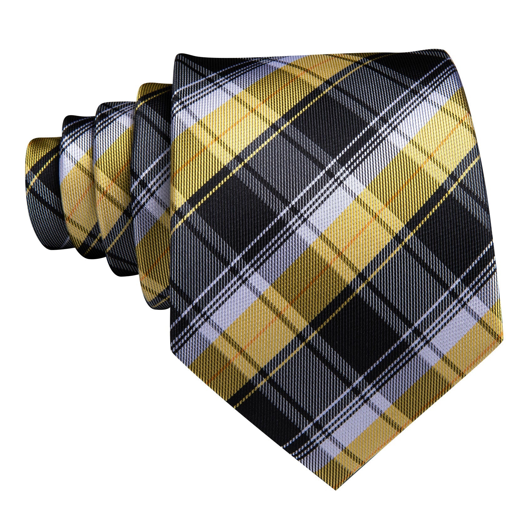 GentCrest Grey Plaid Tie Hanky Cufflinks Set - Image 3