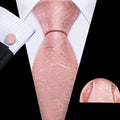 Light Red Paisley Silk Tie Set - GentCrest