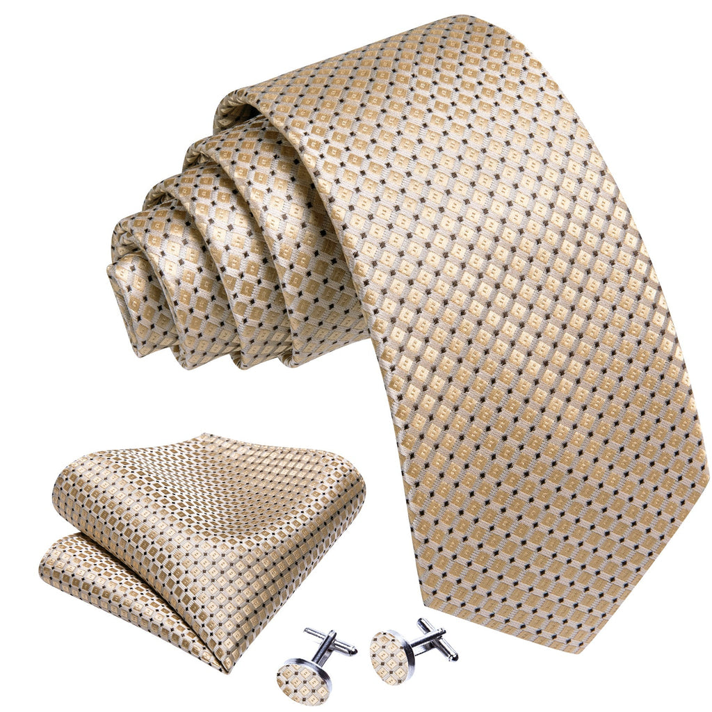 GentCrest Red Geometric Tie Hanky Cufflinks Set - Image 3