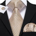 GentCrest Red Geometric Tie Hanky Cufflinks Set - Image 1