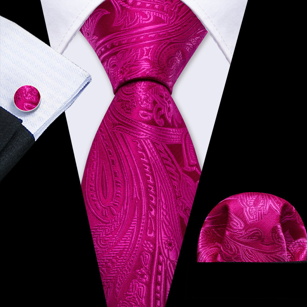 Orchid Paisley Silk Tie Set - GentCrest