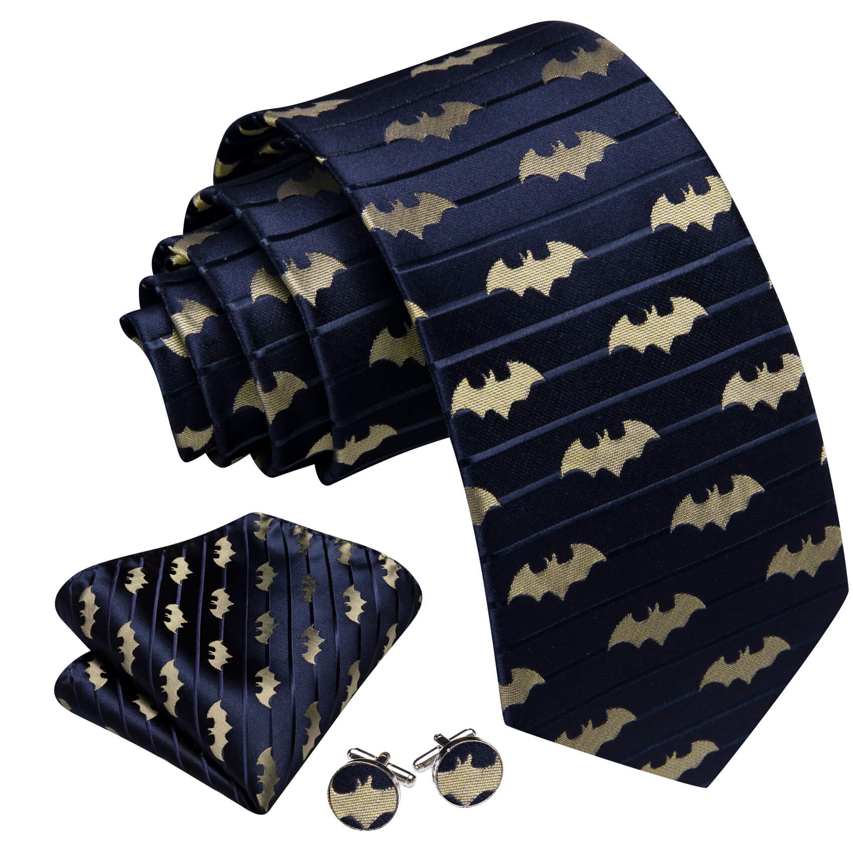 GentCrest Blue Novelty Tie Hanky Cufflinks Set - Image 3