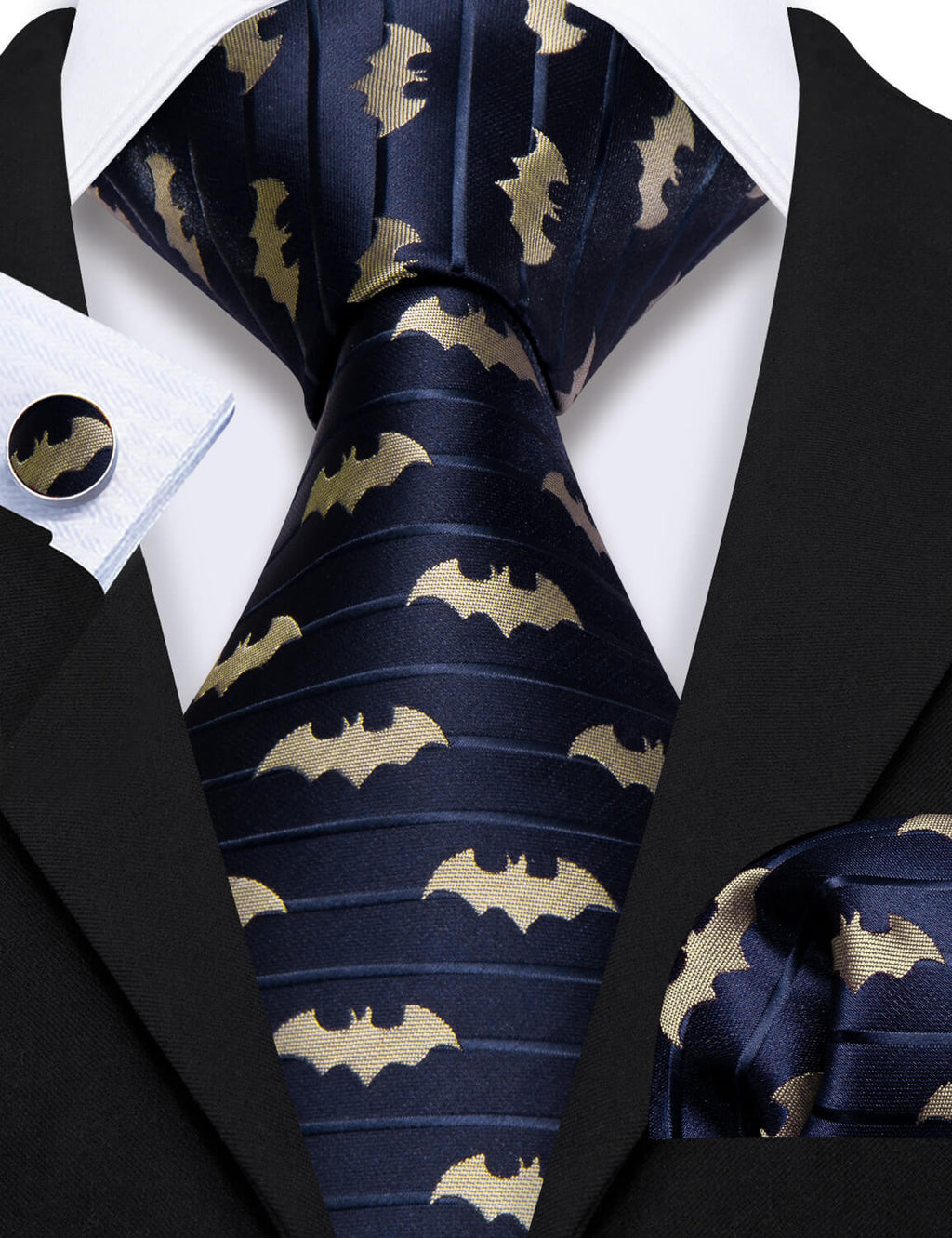GentCrest Blue Novelty Tie Hanky Cufflinks Set - Image 2