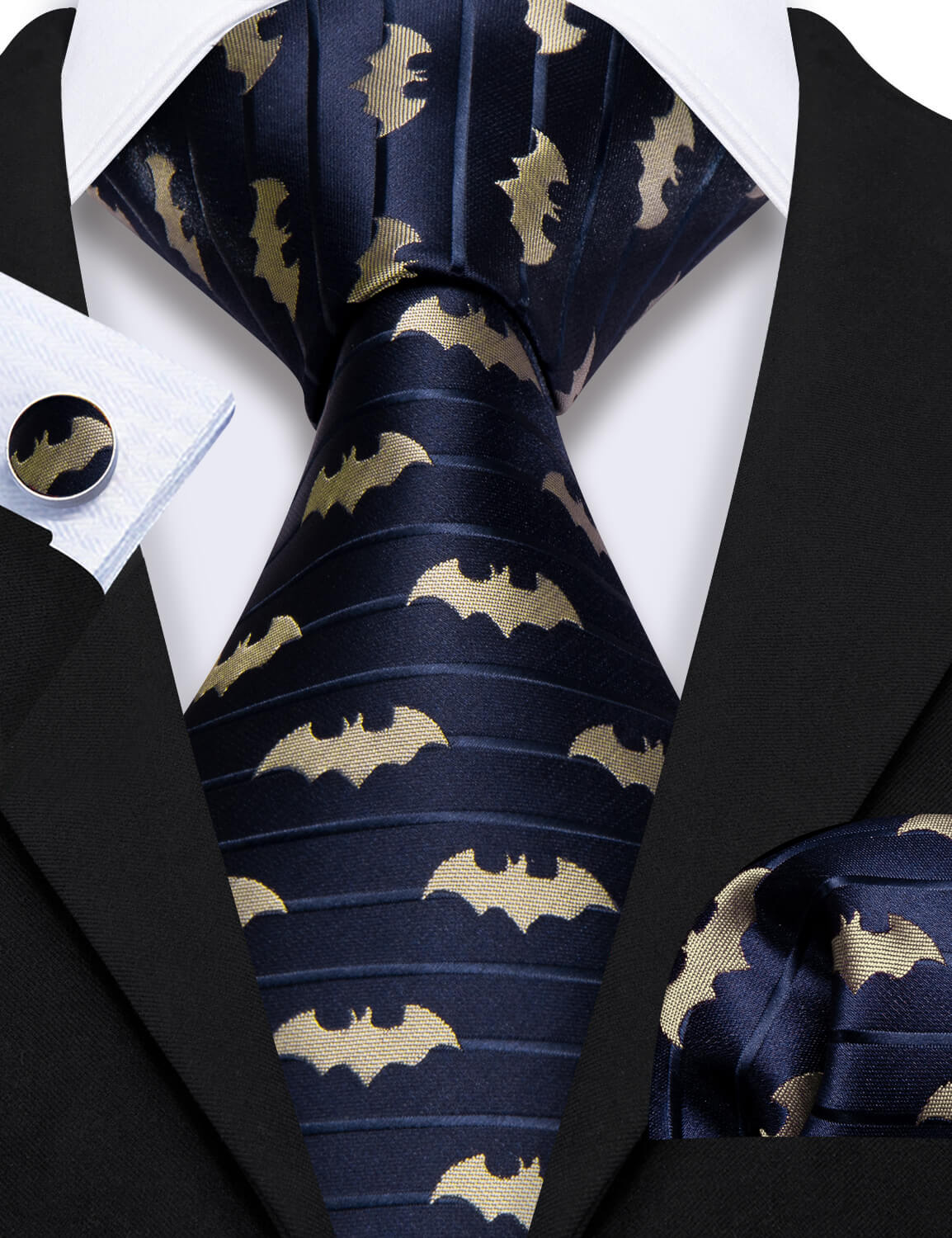 GentCrest Blue Novelty Tie Hanky Cufflinks Set - Image 2