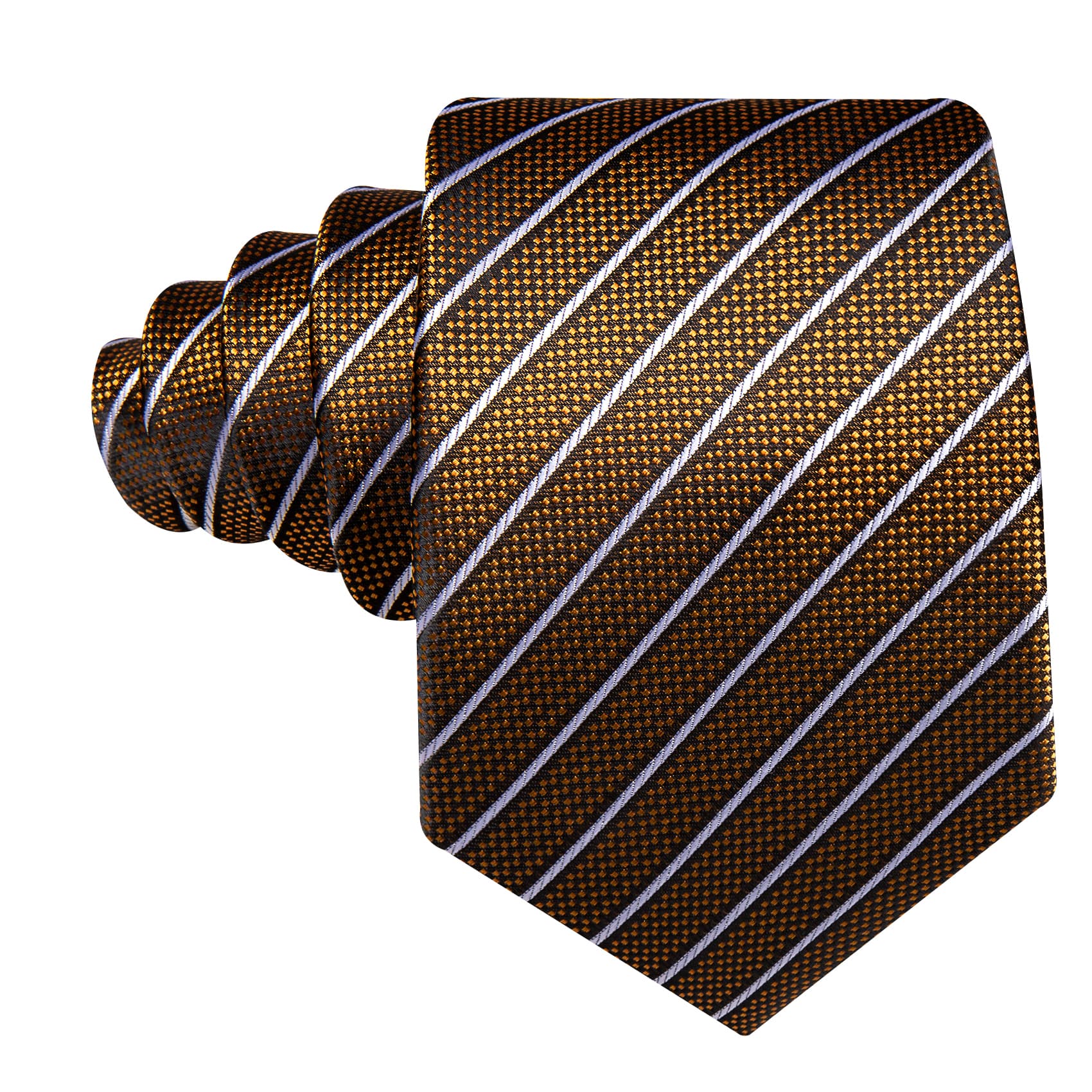 GentCrest Gold Striped Tie Hanky Cufflinks Set - Image 4