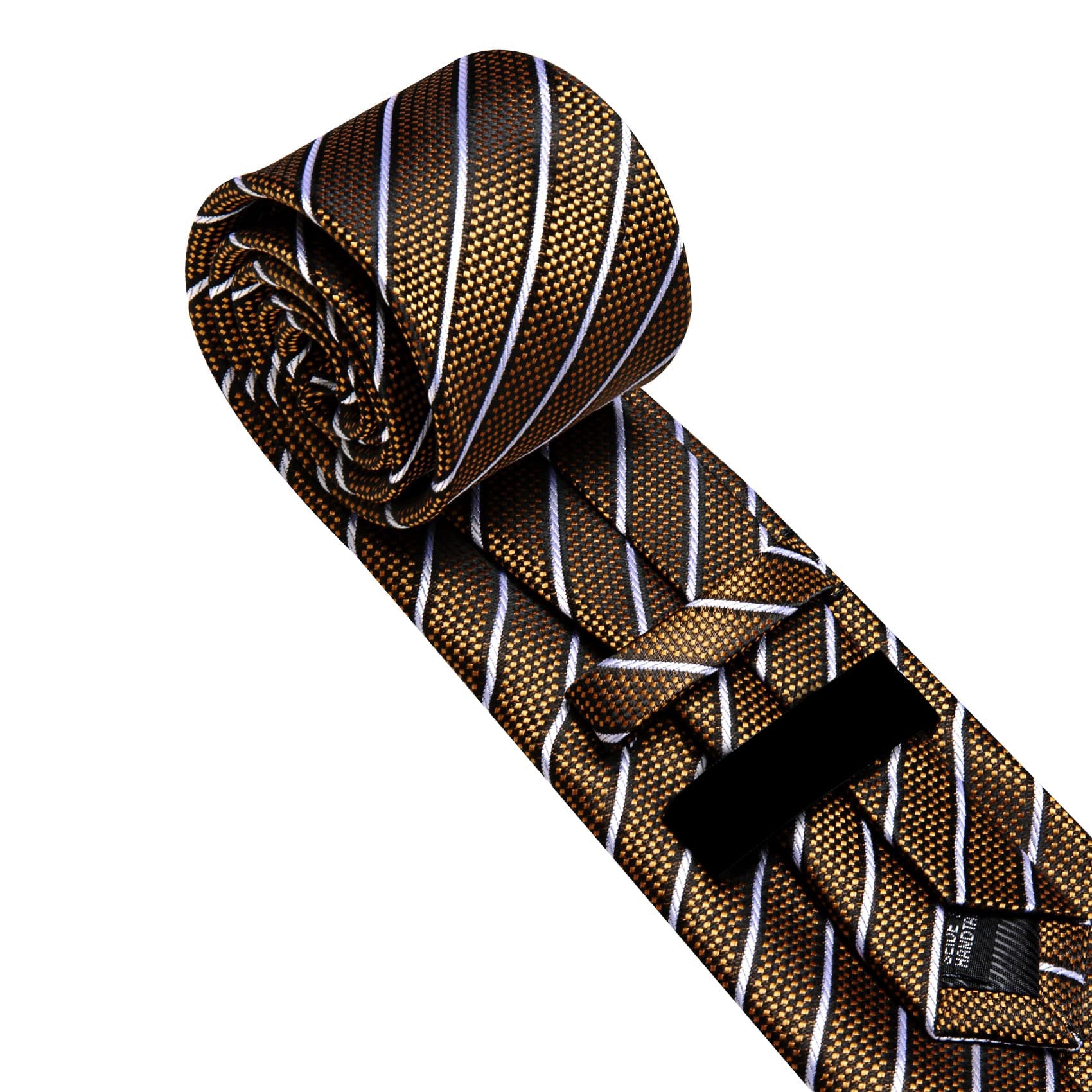 GentCrest Gold Striped Tie Hanky Cufflinks Set - Image 5