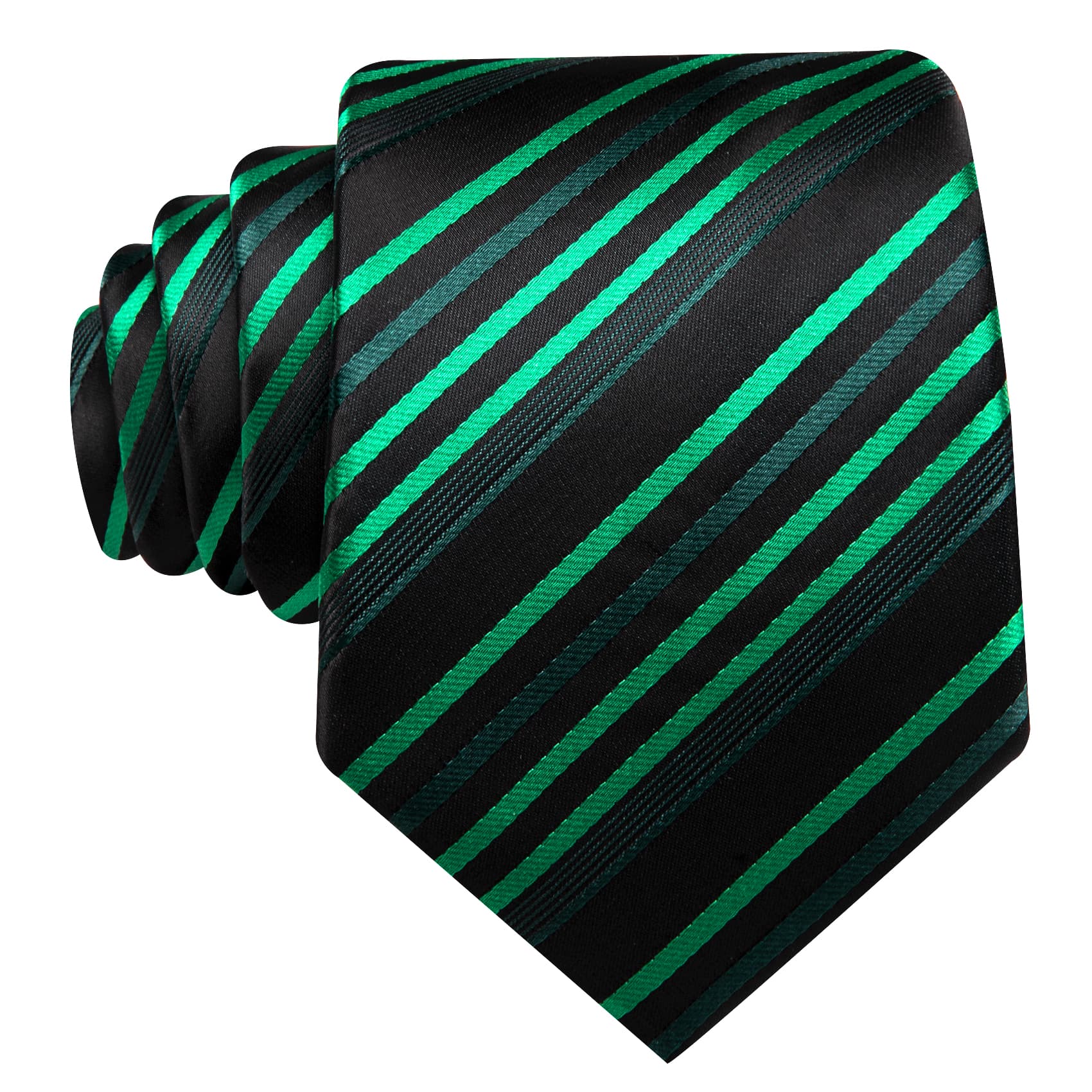 GentCrest Black Striped Tie Hanky Cufflinks Set - Image 4