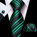 GentCrest Black Striped Tie Sets - Image 1
