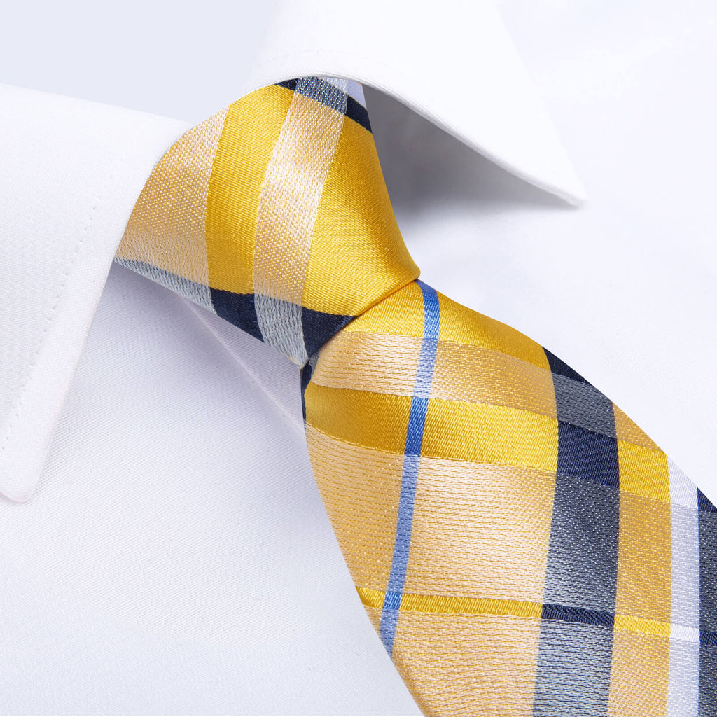 GentCrest Black Plaid Tie Hanky Cufflinks Set - Image 2