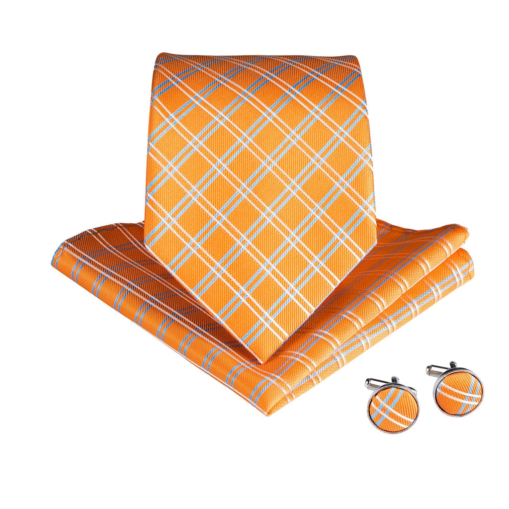 GentCrest Classic Plaid Tie Hanky Cufflinks Set - Image 2