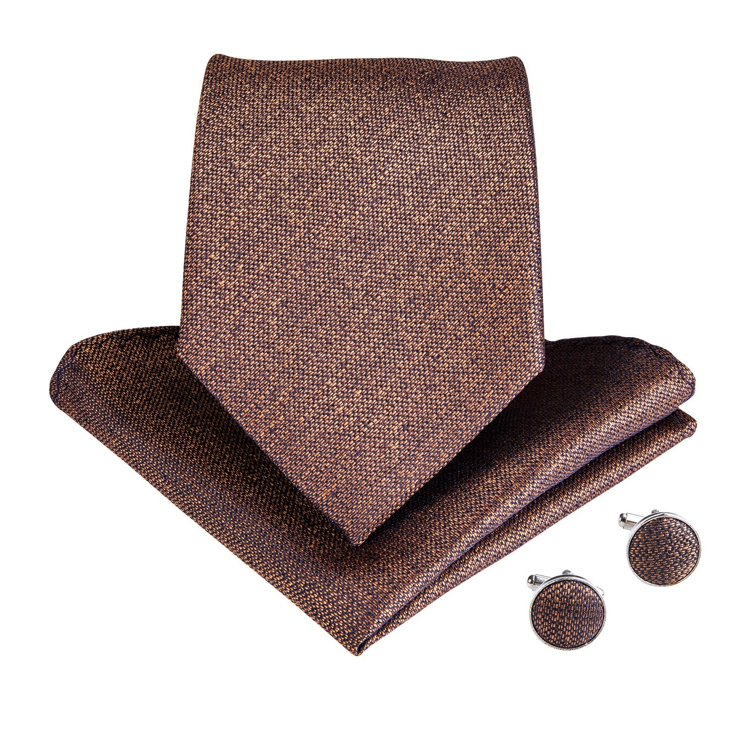 GentCrest Red Solid Tie Hanky Cufflinks Set - Image 2