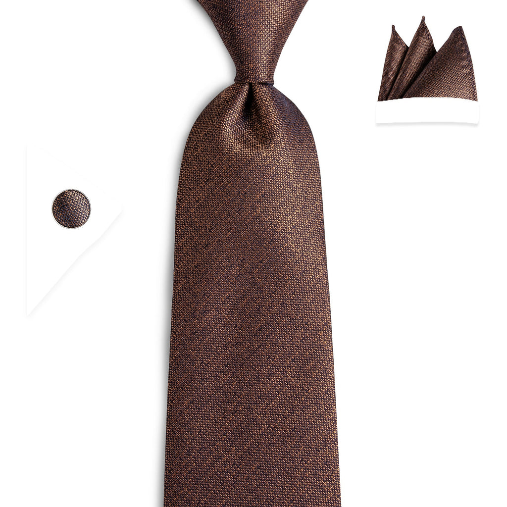 GentCrest Red Solid Tie Hanky Cufflinks Set - Image 3