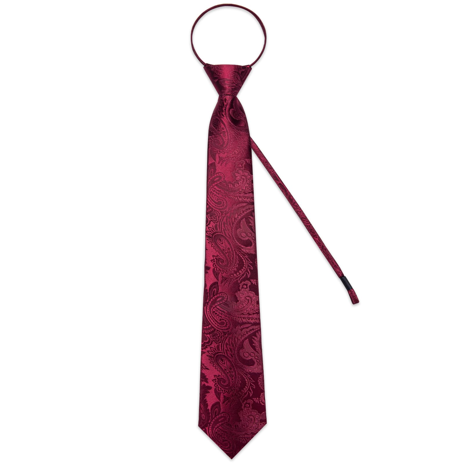 GentCrest Burgundy Paisley Tie Hanky Cufflinks Set - Image 3