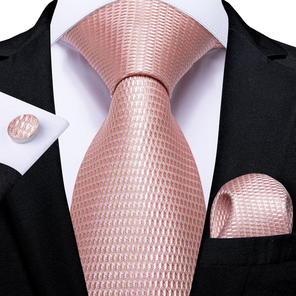 GentCrest Red Solid Tie Hanky Cufflinks Set - Image 1