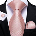 GentCrest Red Solid Tie Hanky Cufflinks Set - Image 1