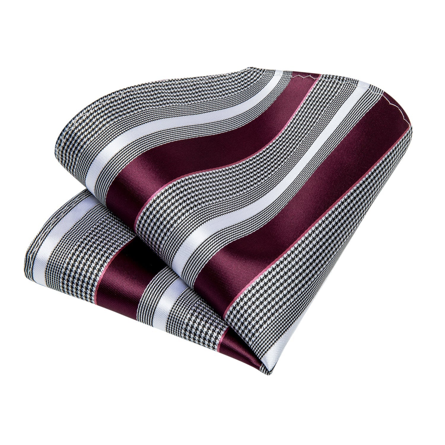 GentCrest Grey Striped Tie Hanky Cufflinks Set - Image 6