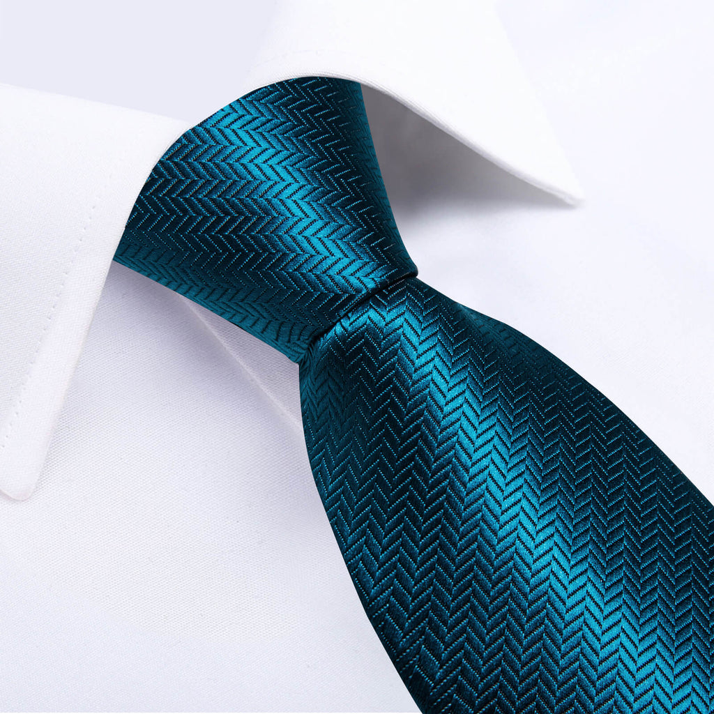 GentCrest Blue Striped Tie Hanky Cufflinks Set - Image 2