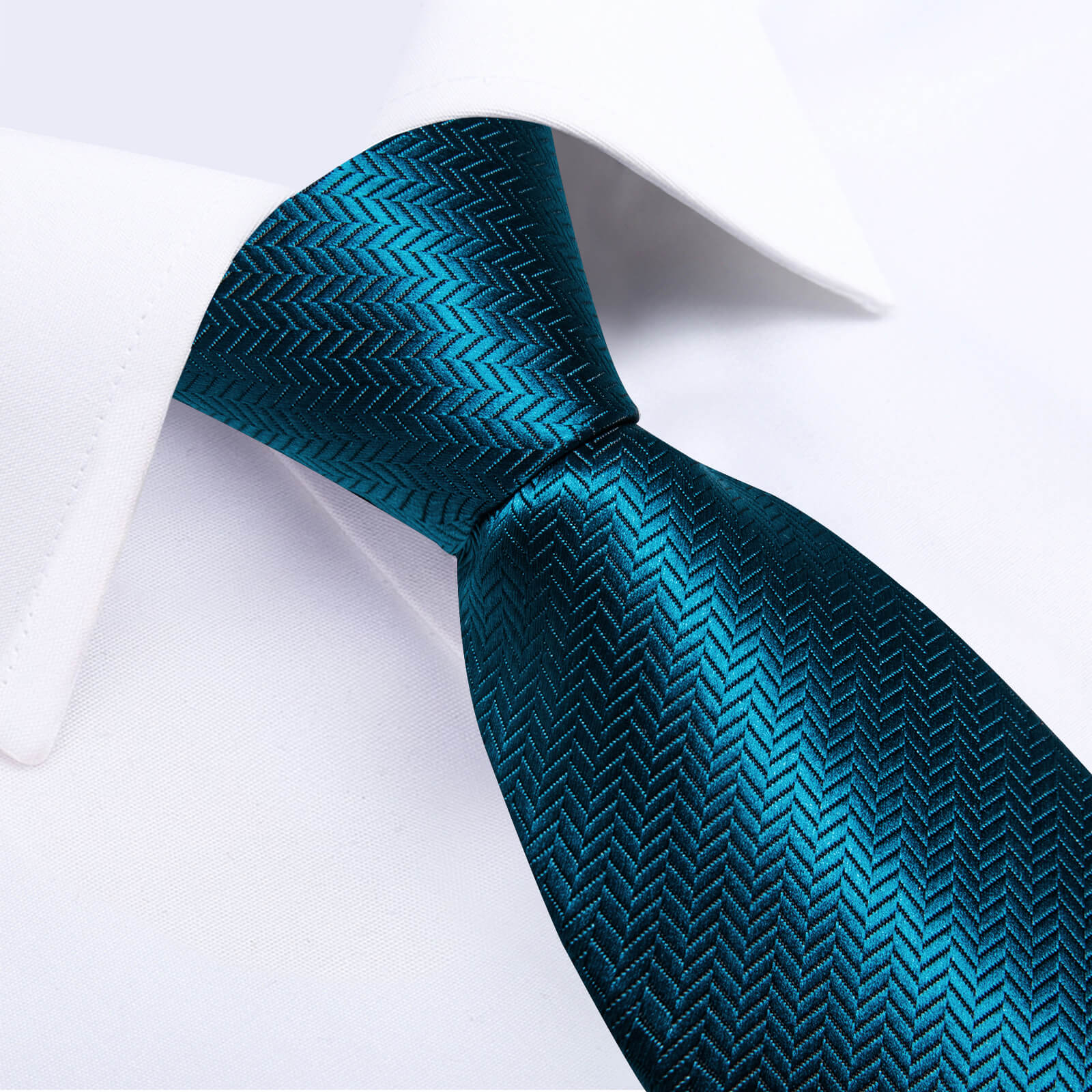 GentCrest Blue Striped Tie Hanky Cufflinks Set - Image 2