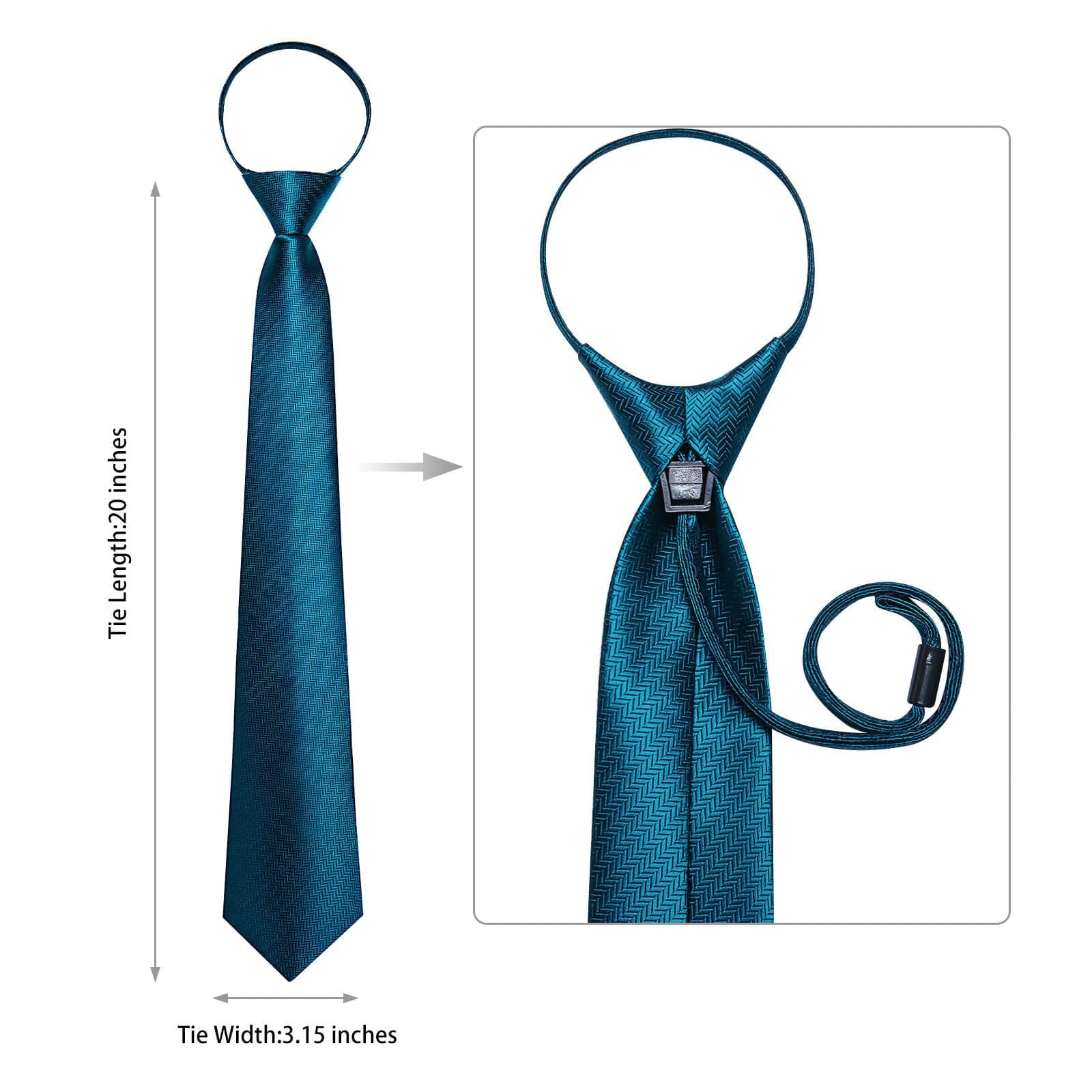 GentCrest Blue Striped Tie Hanky Cufflinks Set - Image 5