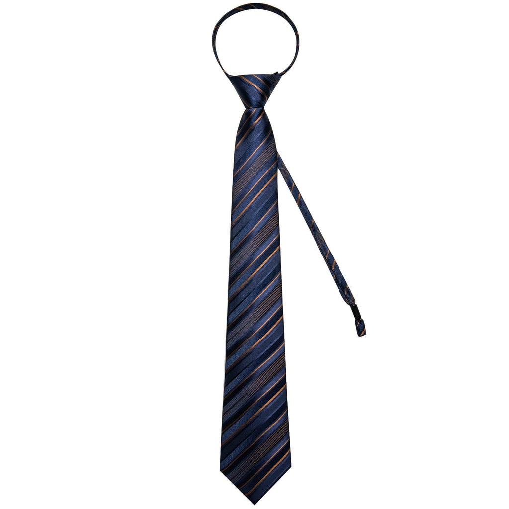 GentCrest Blue Striped Tie Hanky Cufflinks Set - Image 4