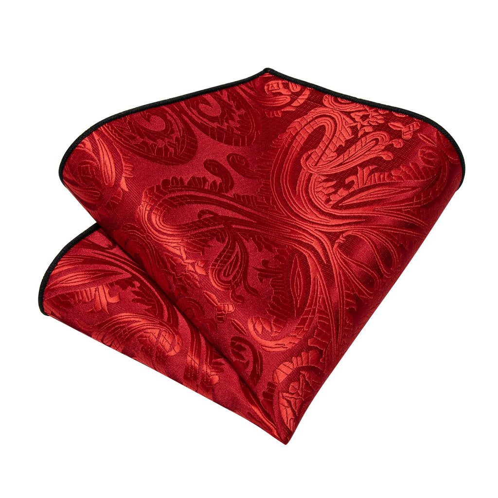 GentCrest Red Paisley Tie with Rings - Image 8