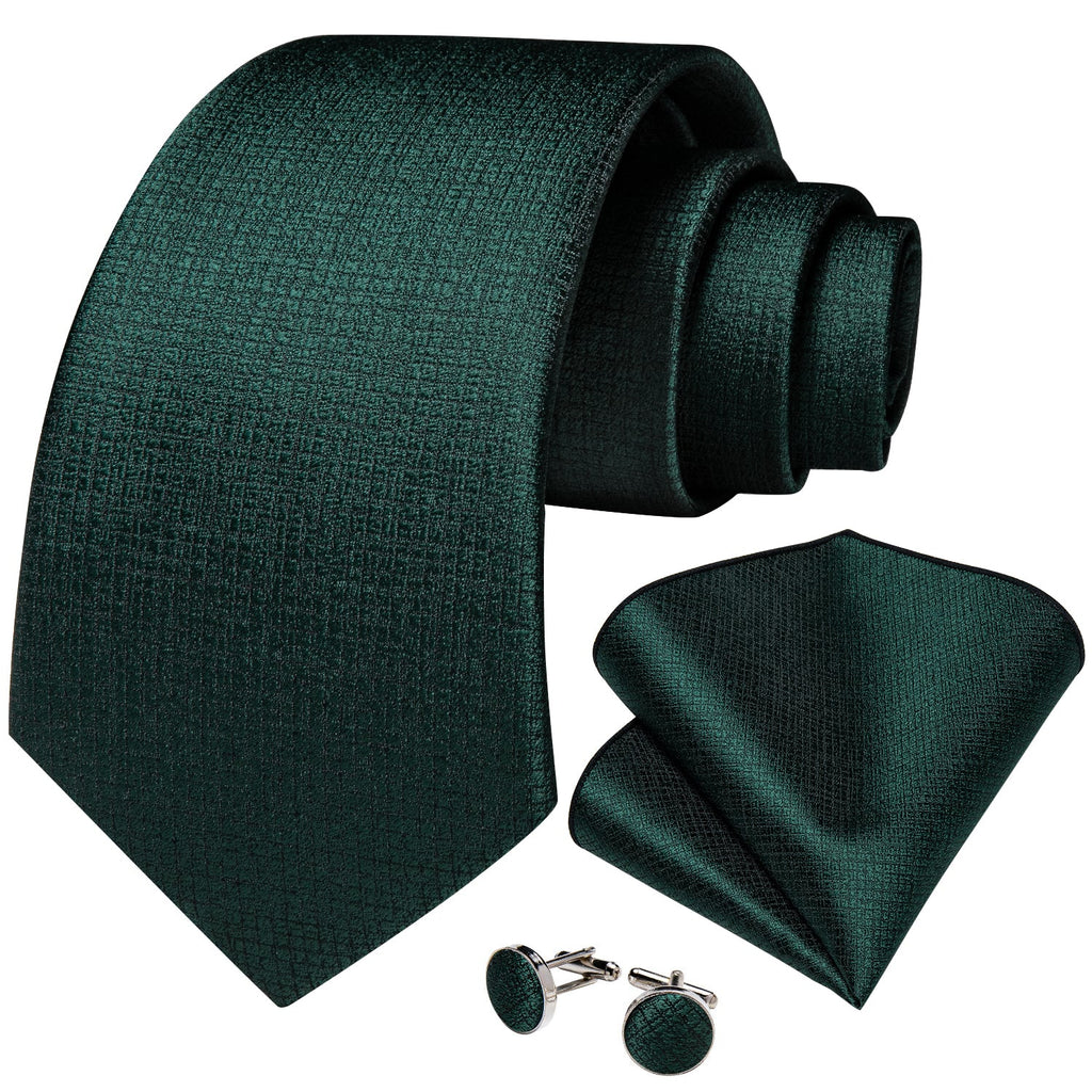 GentCrest Green Plaid Tie with Rings - Image 9