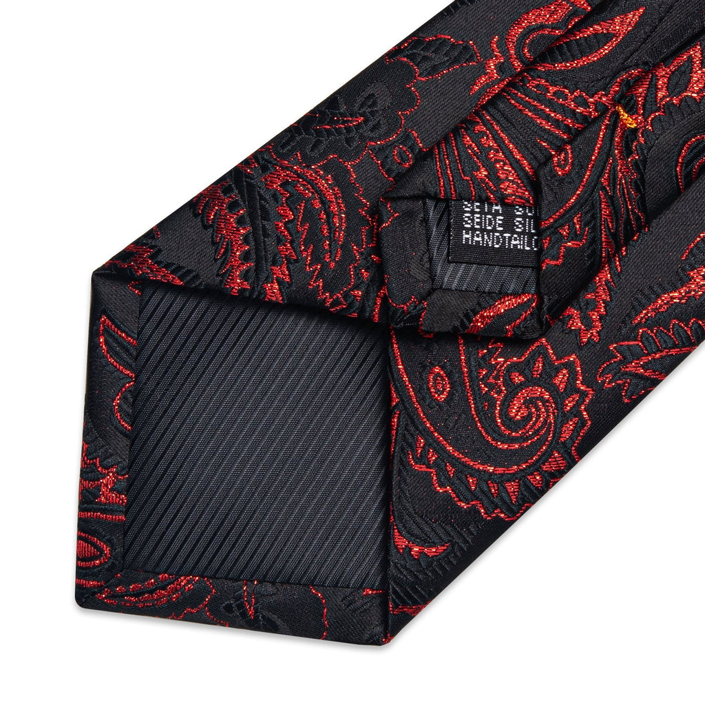 GentCrest Black Paisley Tie Hanky Cufflinks Set - Image 6