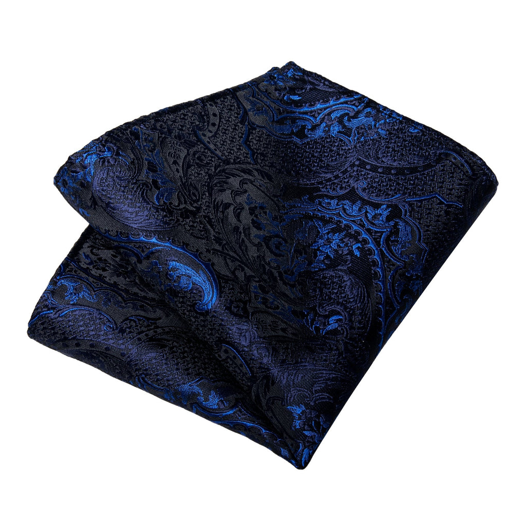 GentCrest Black Paisley Tie Hanky Cufflinks Set - Image 5