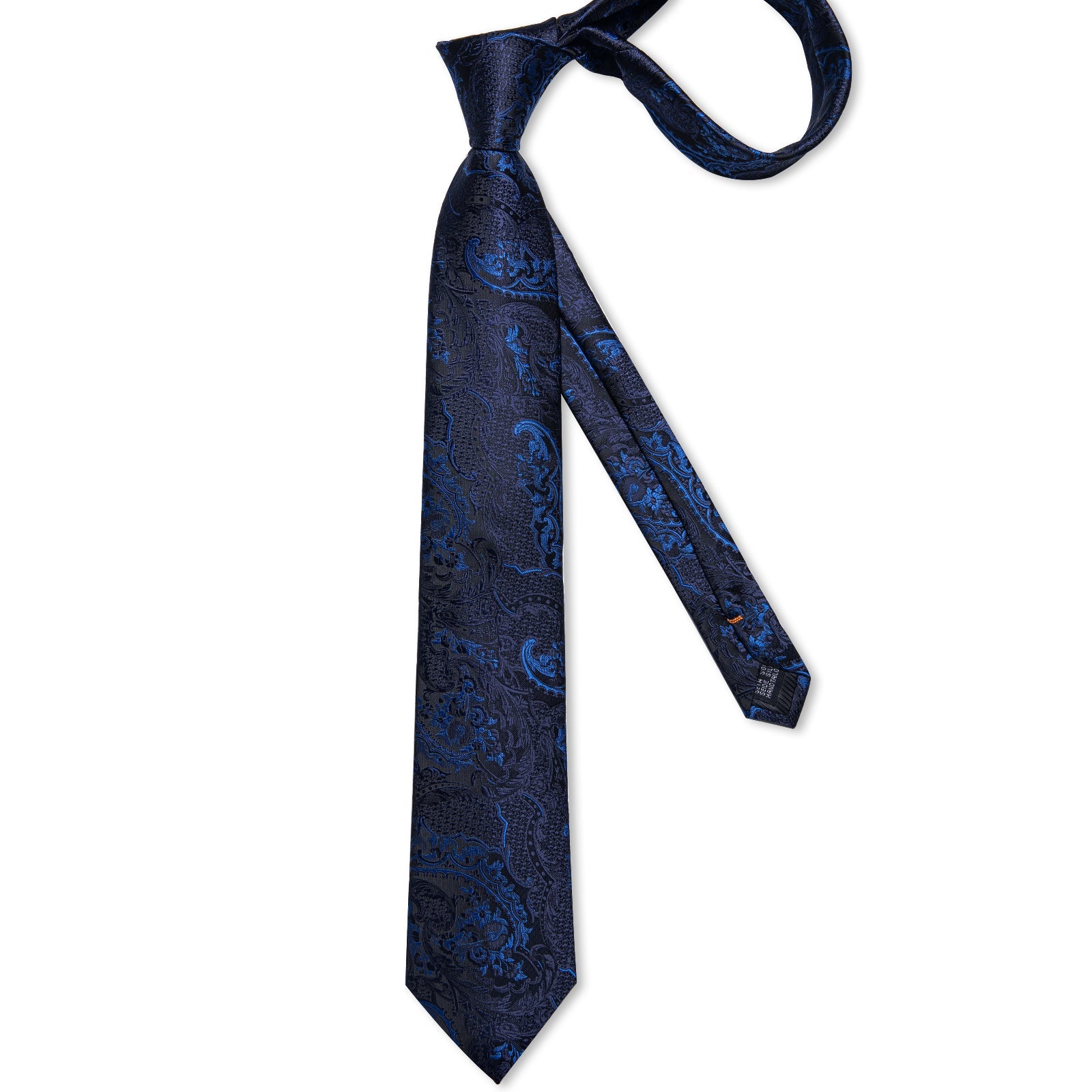GentCrest Black Paisley Tie Hanky Cufflinks Set - Image 4