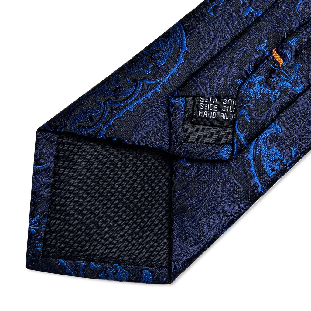 GentCrest Black Paisley Tie Hanky Cufflinks Set - Image 3