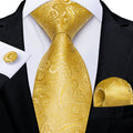 GentCrest Gold Paisley Tie Hanky Cufflinks Set - Image 1