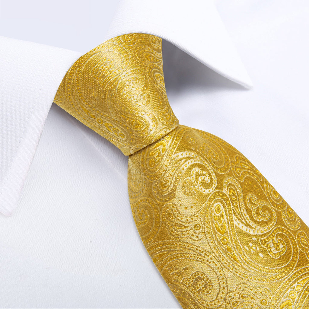 GentCrest Gold Paisley Tie Hanky Cufflinks Set - Image 5
