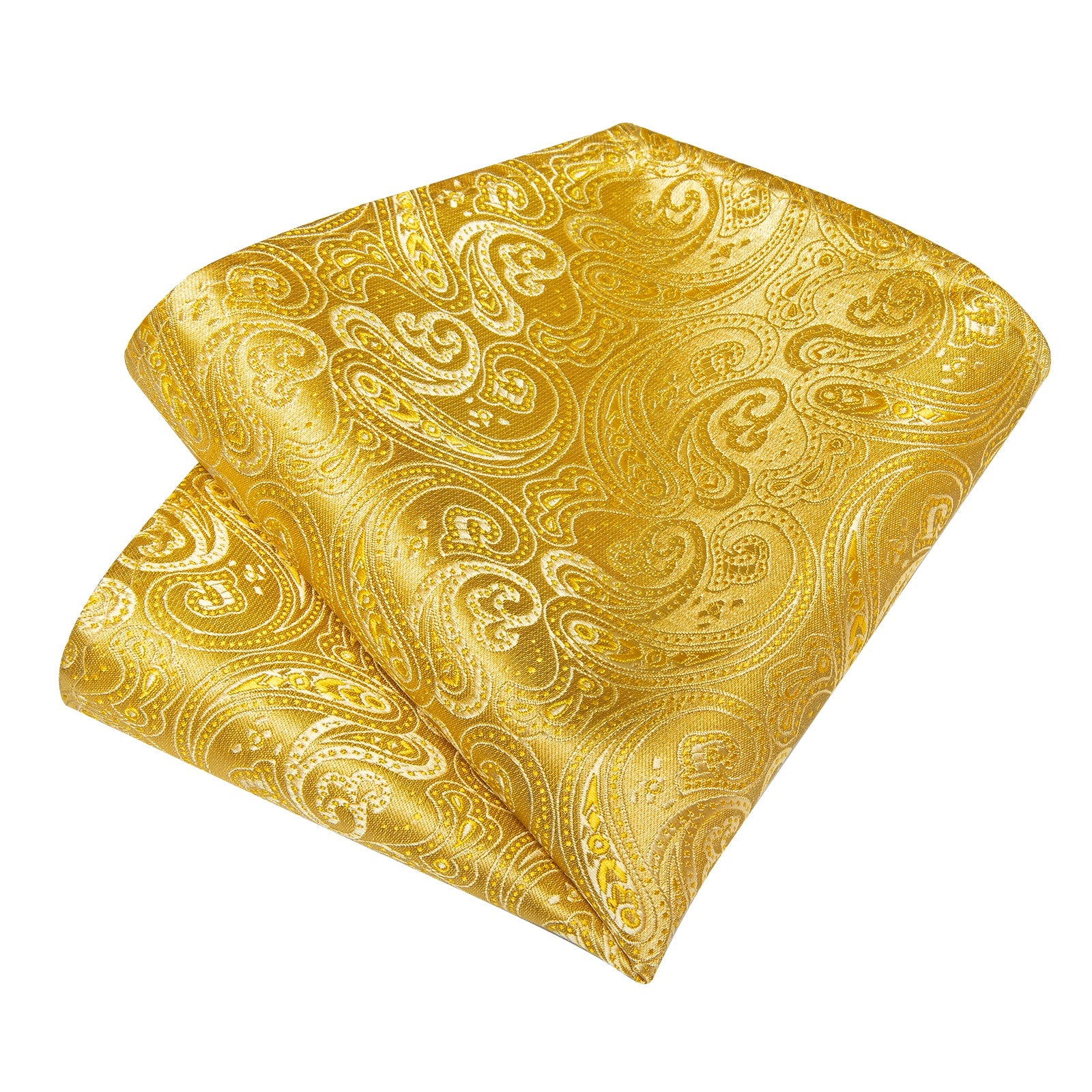 GentCrest Yellow Paisley Tie with Rings - Image 6