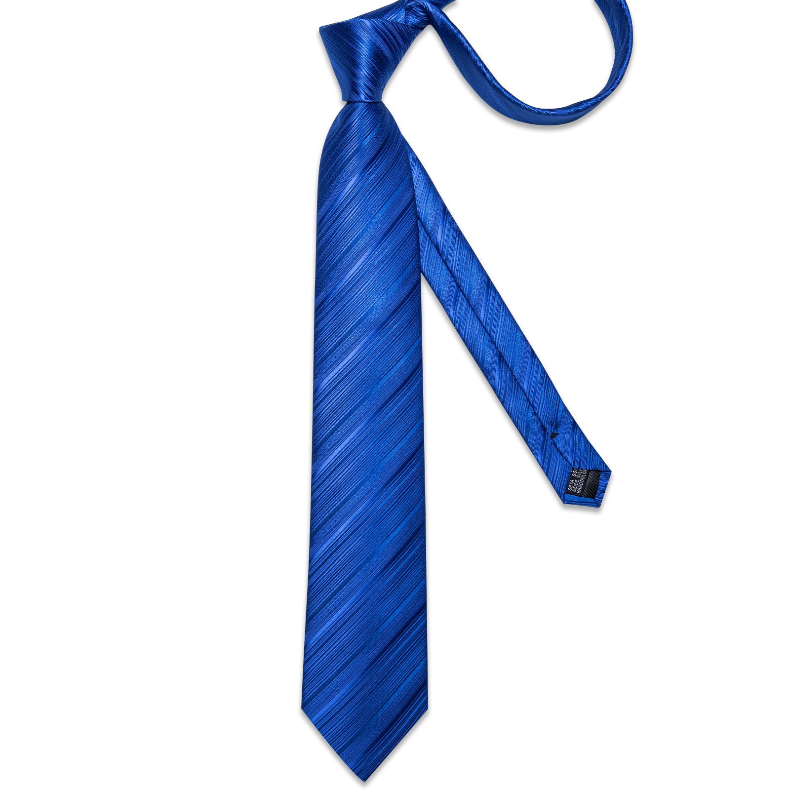 GentCrest Blue Striped Tie with Rings - Image 5