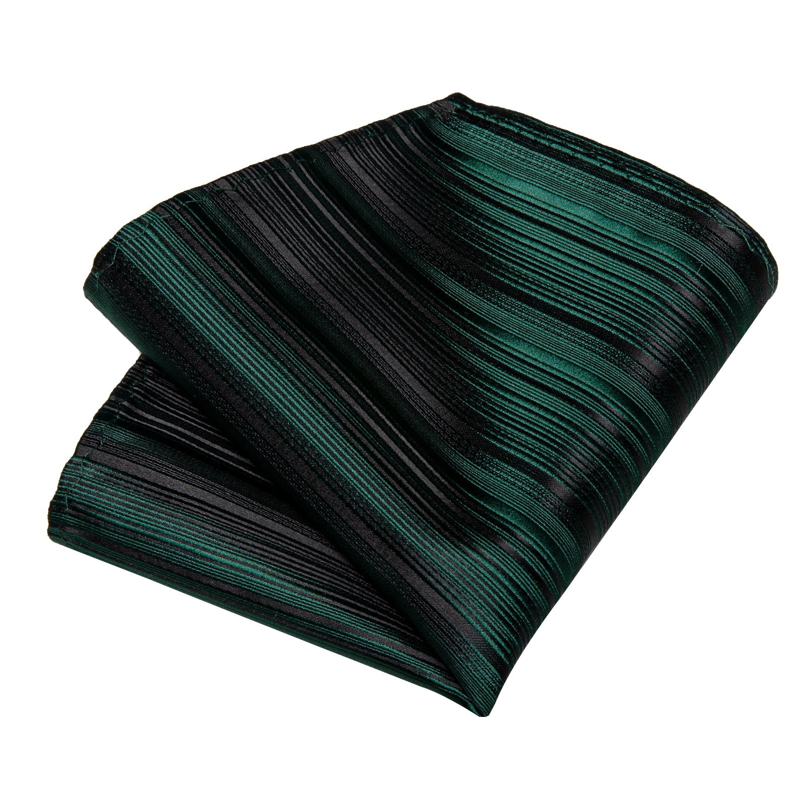 GentCrest Green Striped Tie with Rings - Image 7
