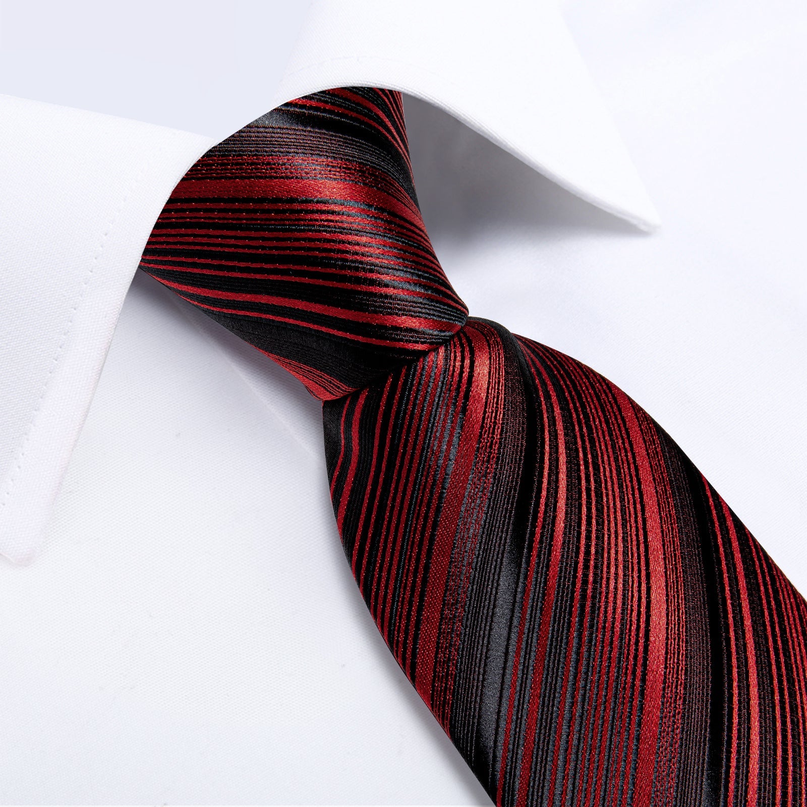 GentCrest Black Striped Tie Hanky Cufflinks Set - Image 5
