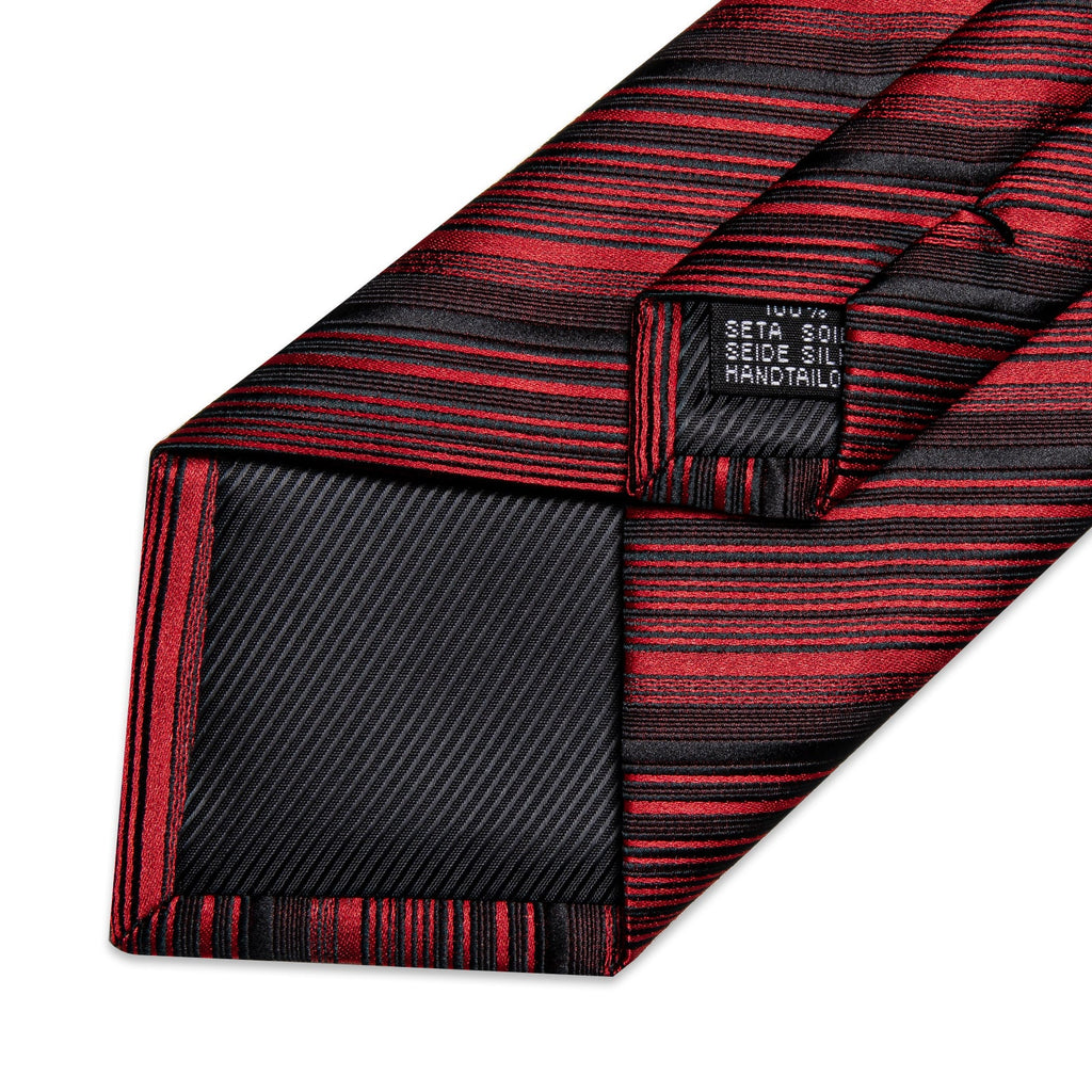 GentCrest Black Striped Tie Hanky Cufflinks Set - Image 4