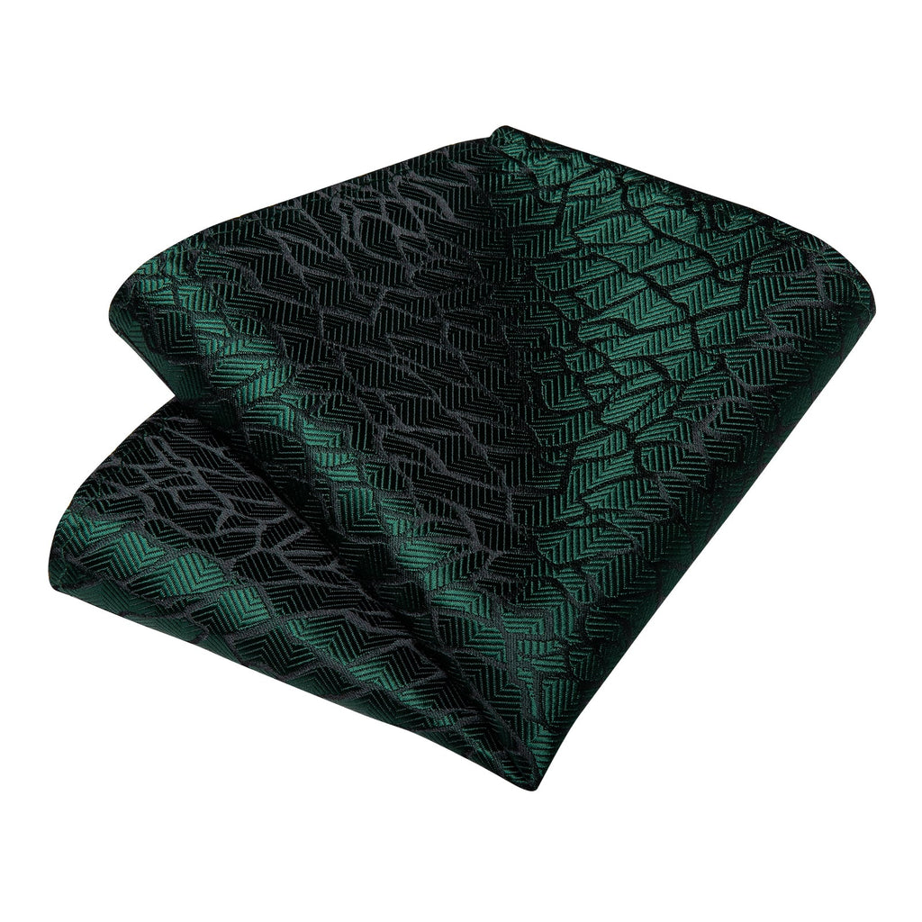 GentCrest Green Geometric Tie Hanky Cufflinks Set - Image 6