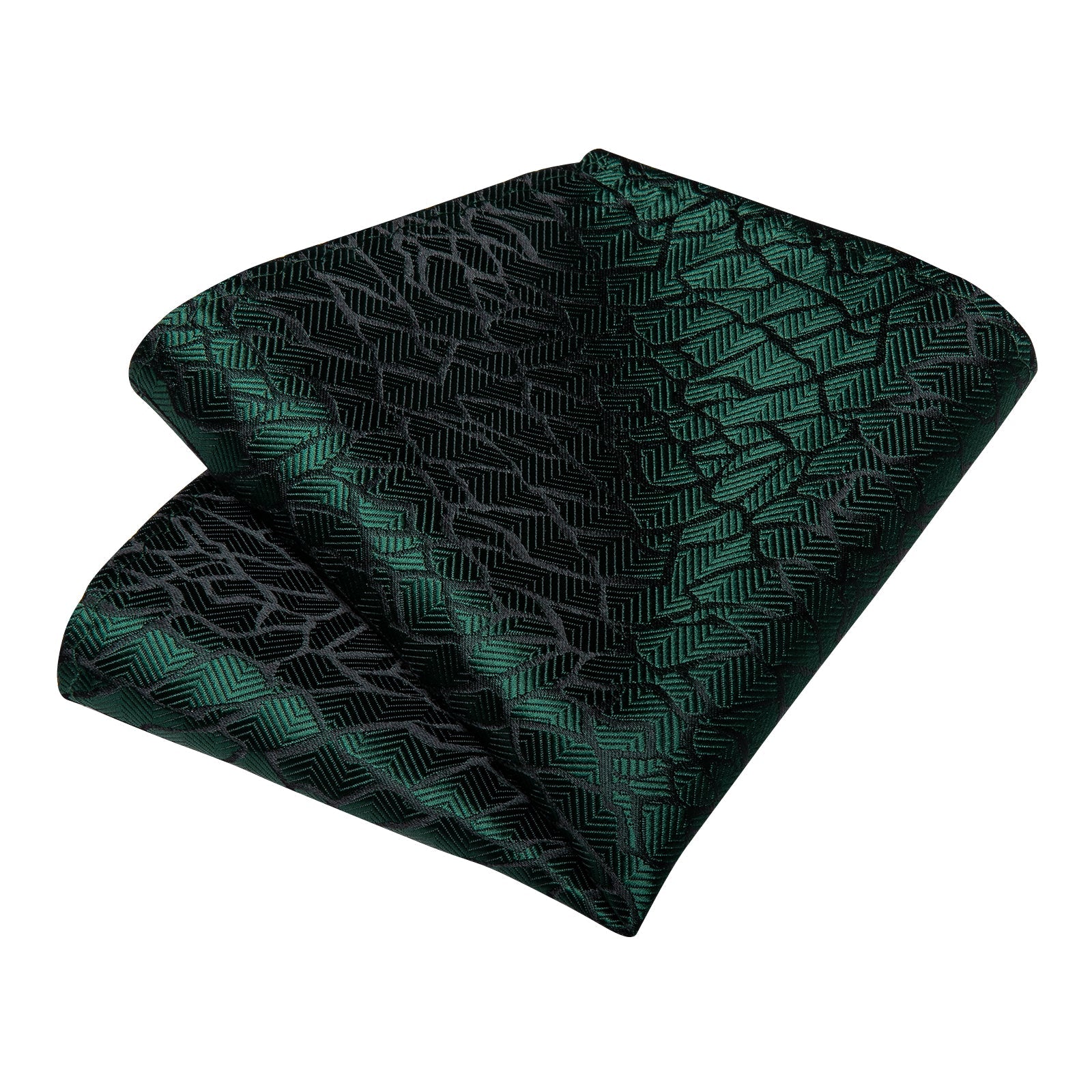 GentCrest Green Geometric Tie Hanky Cufflinks Set - Image 6