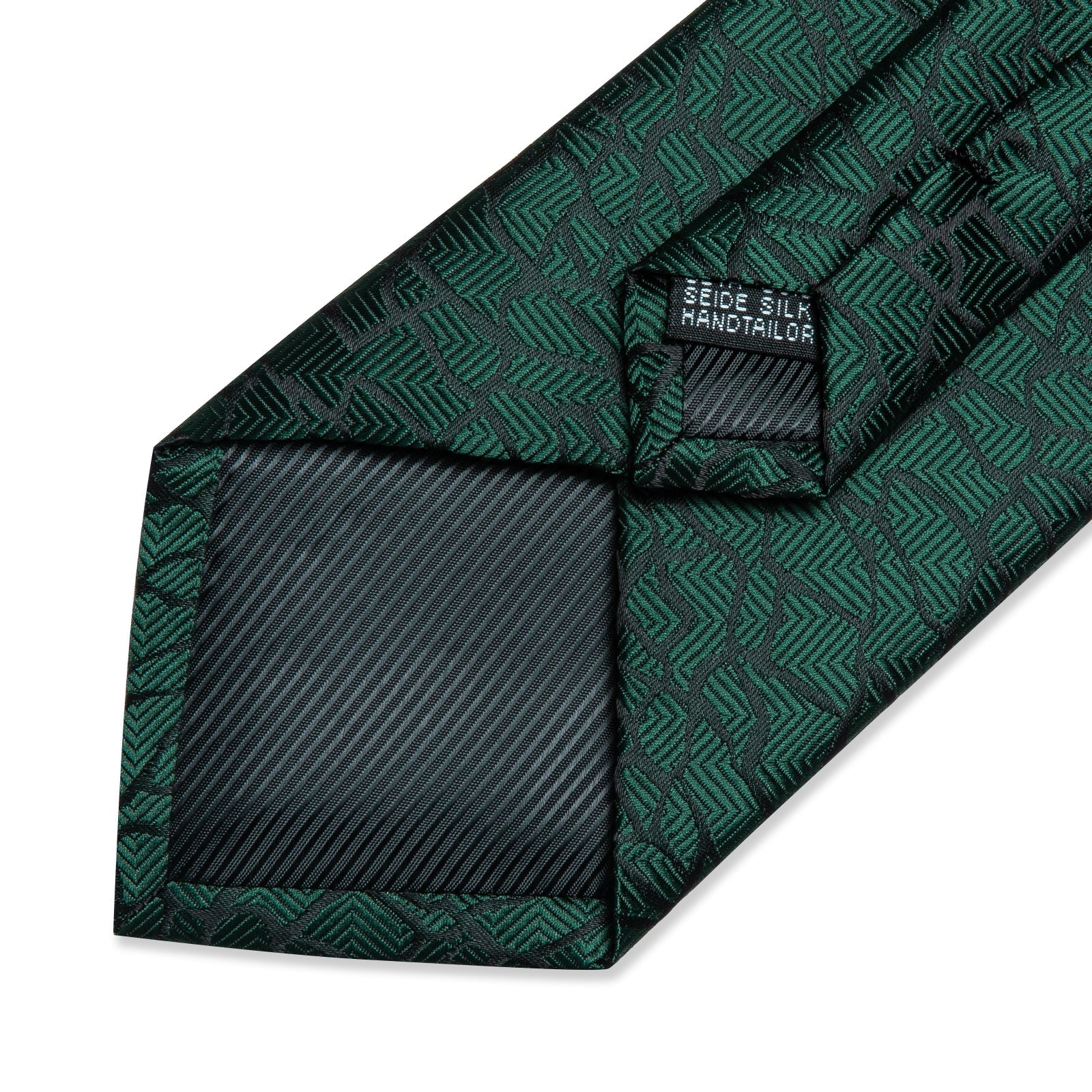 GentCrest Green Geometric Tie Hanky Cufflinks Set - Image 3