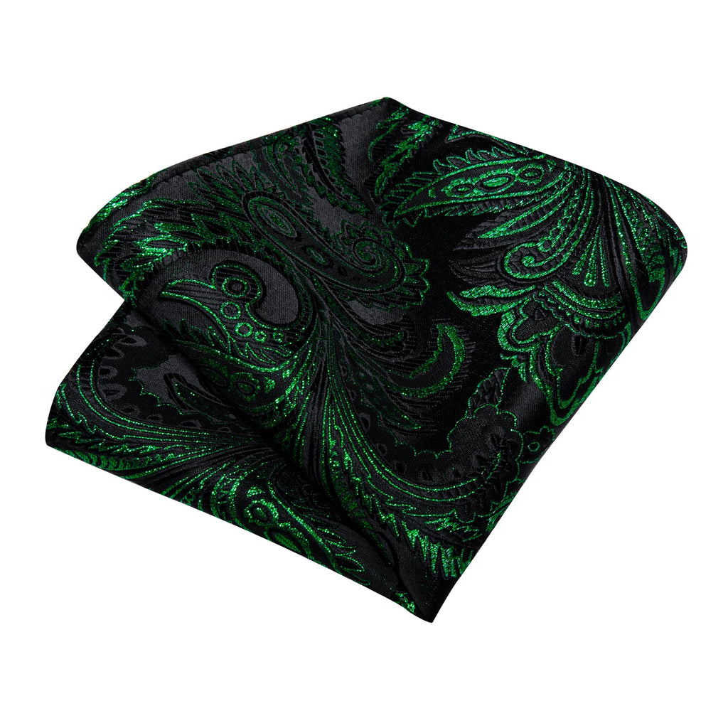 GentCrest Black Paisley Tie Hanky Cufflinks Set - Image 6