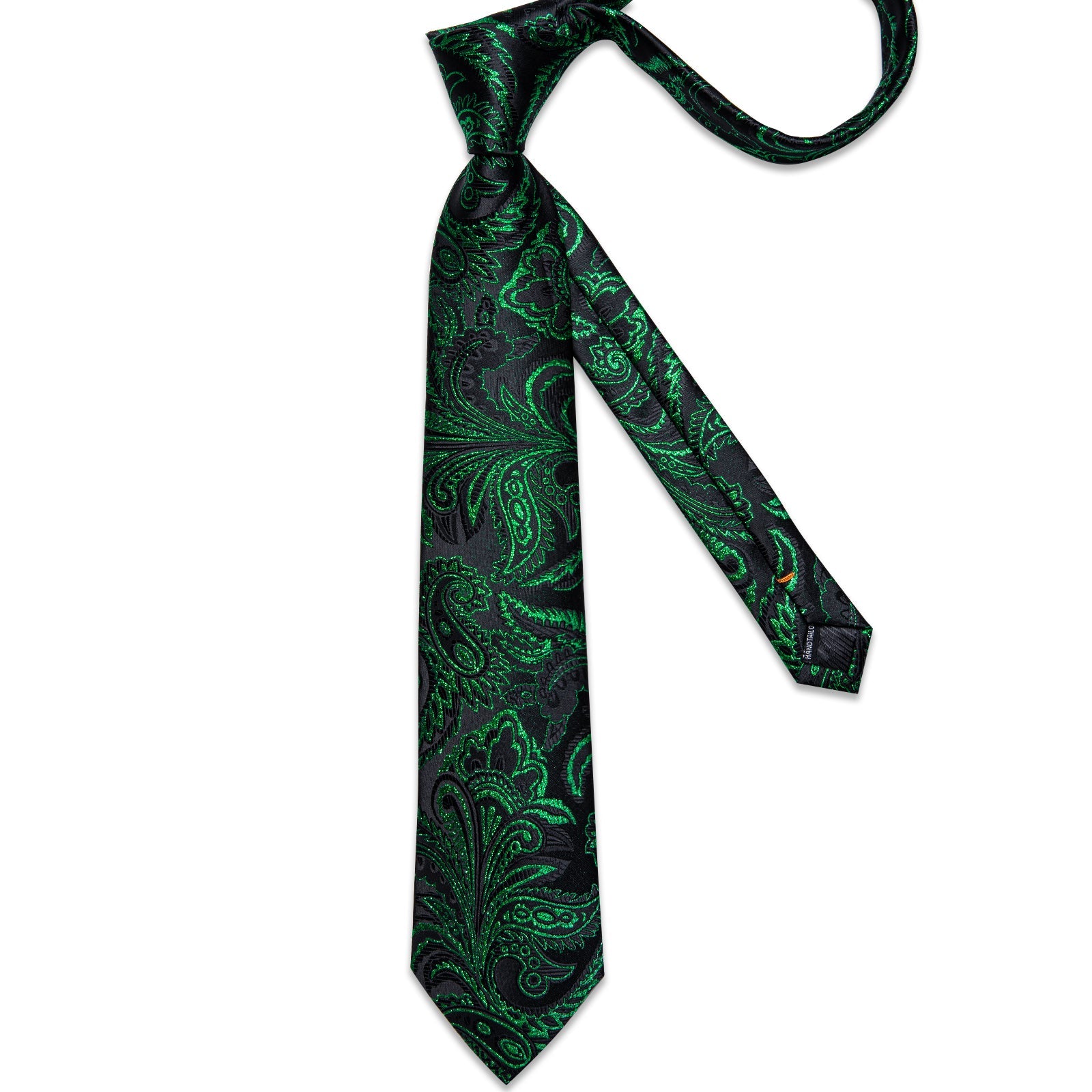 GentCrest Black Paisley Tie Hanky Cufflinks Set - Image 3