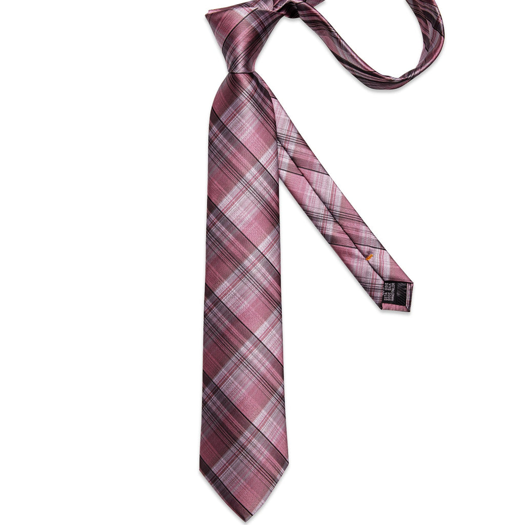 GentCrest Black Plaid Tie Hanky Cufflinks Set - Image 4