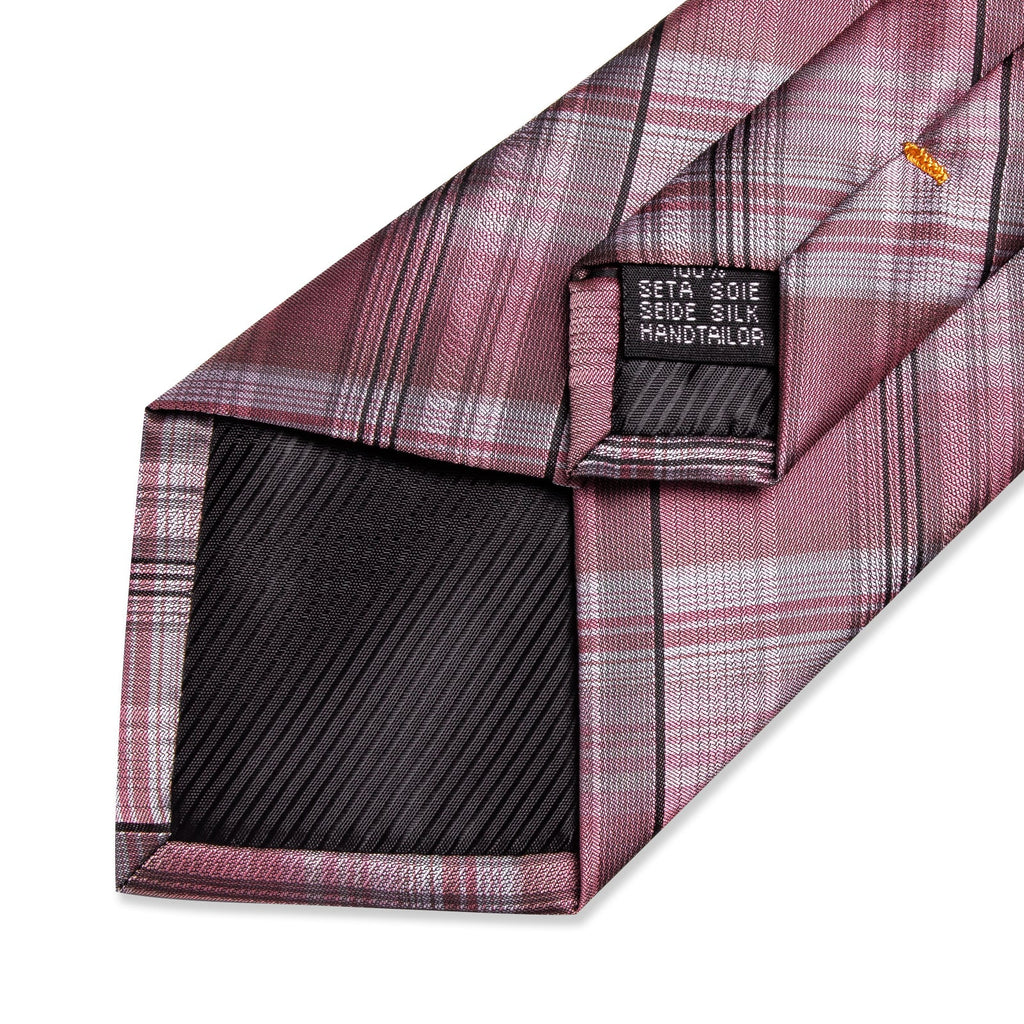 GentCrest Black Plaid Tie Hanky Cufflinks Set - Image 3