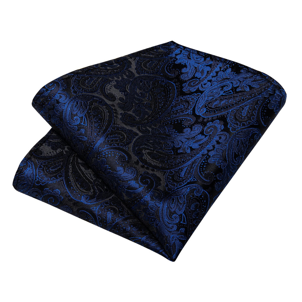 GentCrest Black Paisley Tie Hanky Cufflinks Set - Image 9