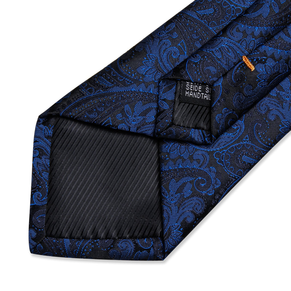 GentCrest Black Paisley Tie Hanky Cufflinks Set - Image 6