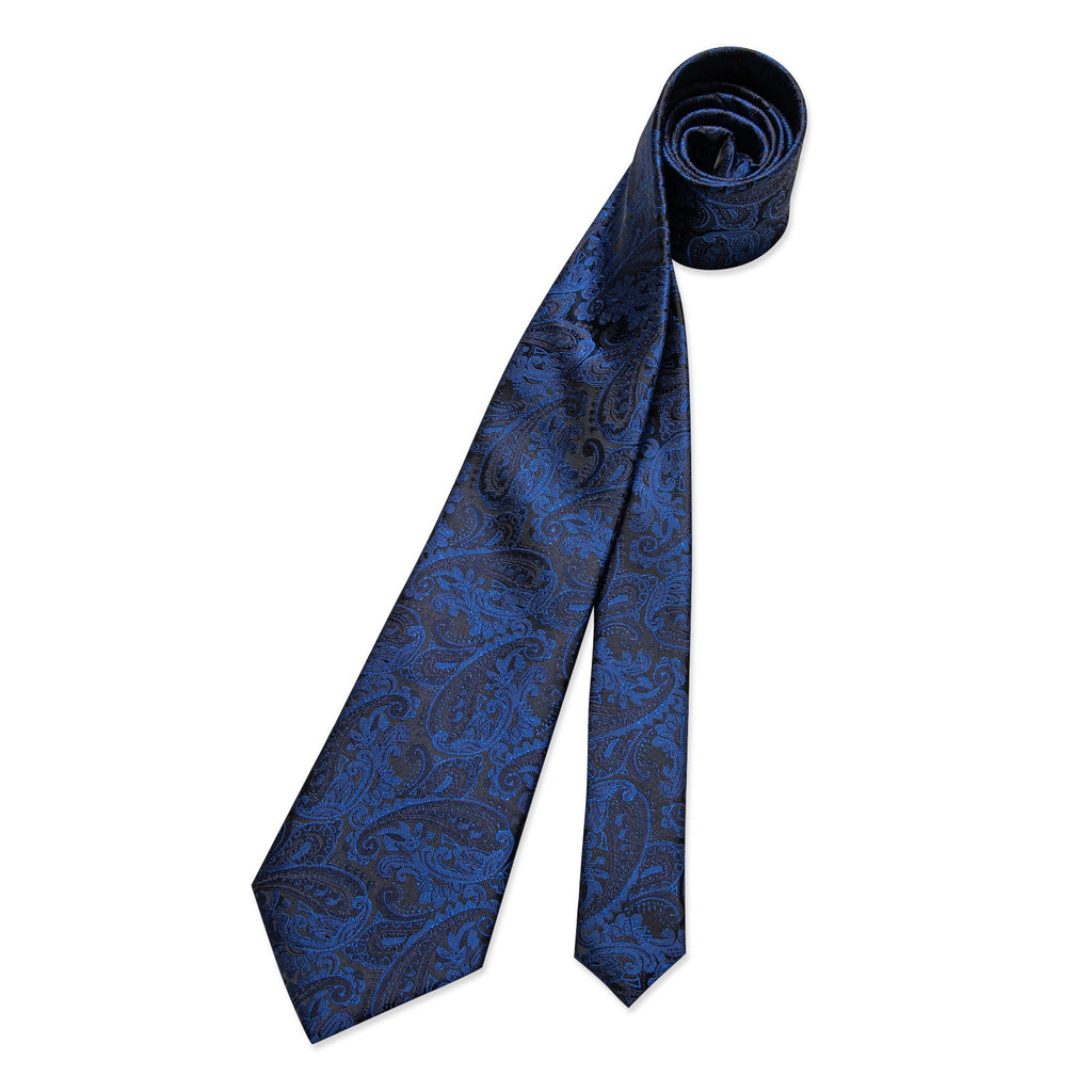 GentCrest Black Paisley Tie Hanky Cufflinks Set - Image 8