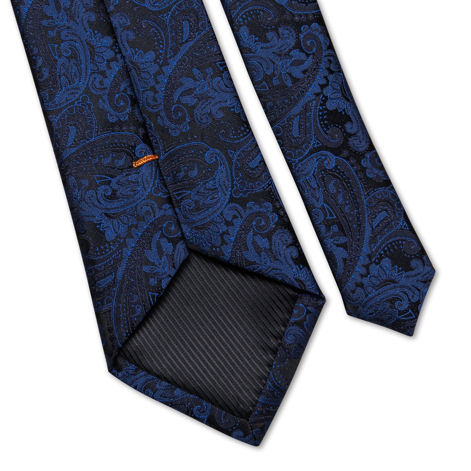 GentCrest Black Paisley Tie Hanky Cufflinks Set - Image 5