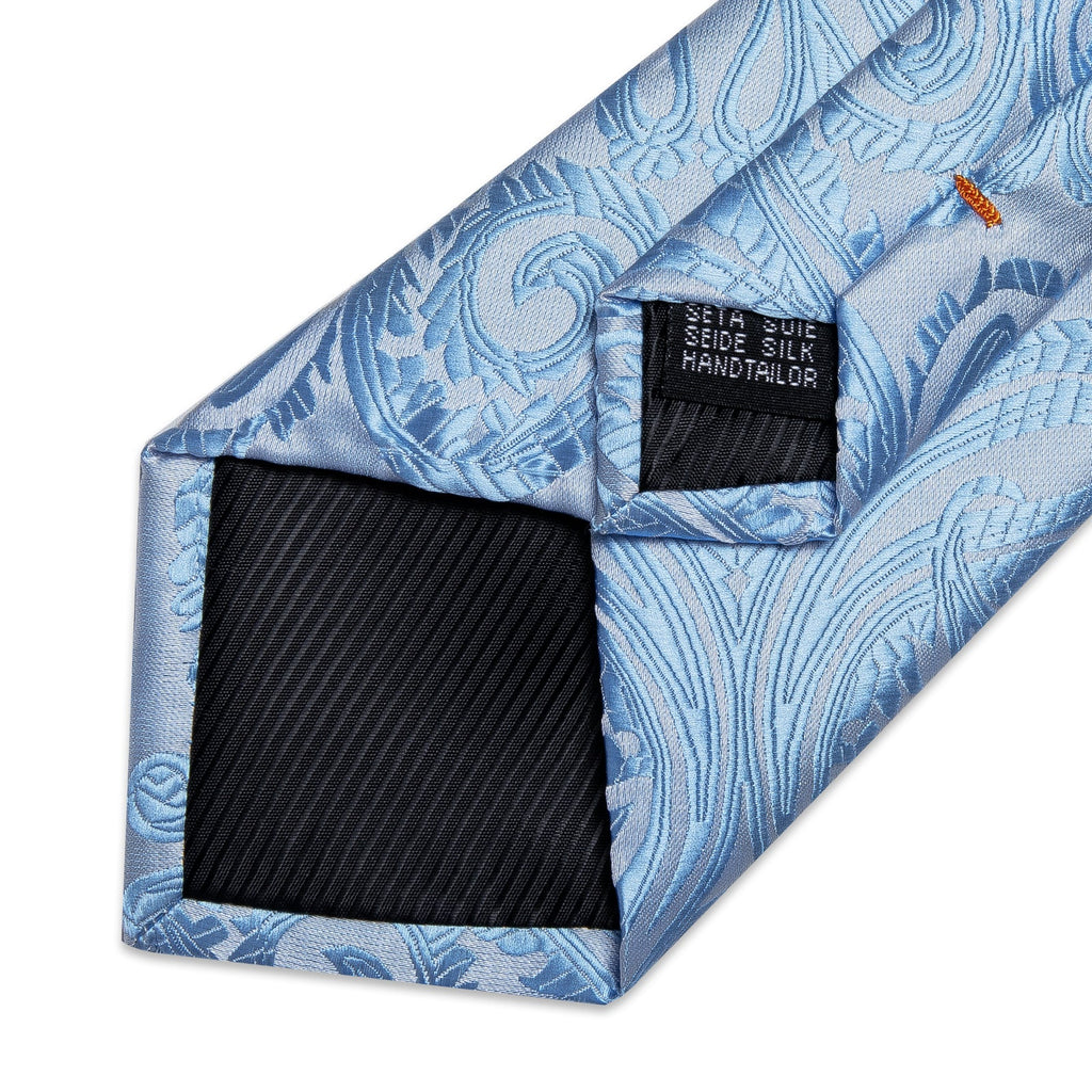 GentCrest Blue Floral Tie with Rings - Image 7